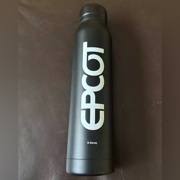2019 Walt Disney World Epcot Center D23 Exclusive Black Water Bottle Tumbler New - Picture 1 of 5
